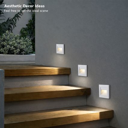 Brilagi - LED stopniščno svetilo STEP LIGHT LED/1,5W/230V IP44 bela
