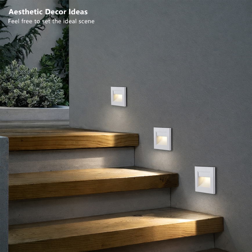 Brilagi - LED stopniščno svetilo STEP LIGHT LED/1,5W/230V IP44 bela