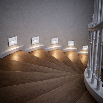 Brilagi - LED stopniščno svetilo STEP LIGHT LED/1,5W/230V IP44 bela