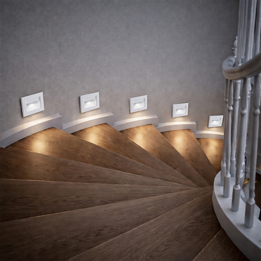 Brilagi - LED stopniščno svetilo STEP LIGHT LED/1,5W/230V IP44 bela