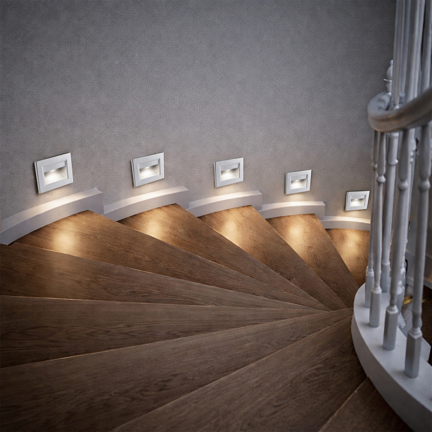 Brilagi - LED stopniščno svetilo STEP LIGHT LED/1,5W/230V IP44 srebrno