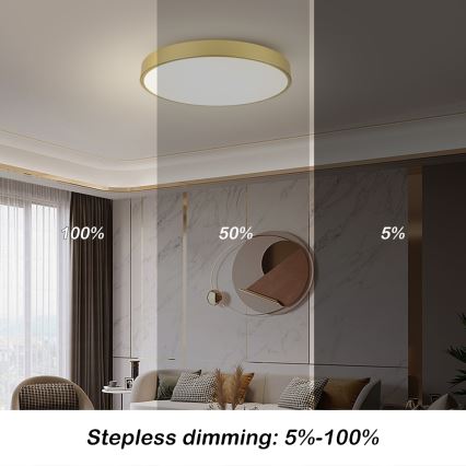Brilagi - LED stropna svetilka POOL LED/100W/230V 3000/4500/6000K premer 80 cm zlata