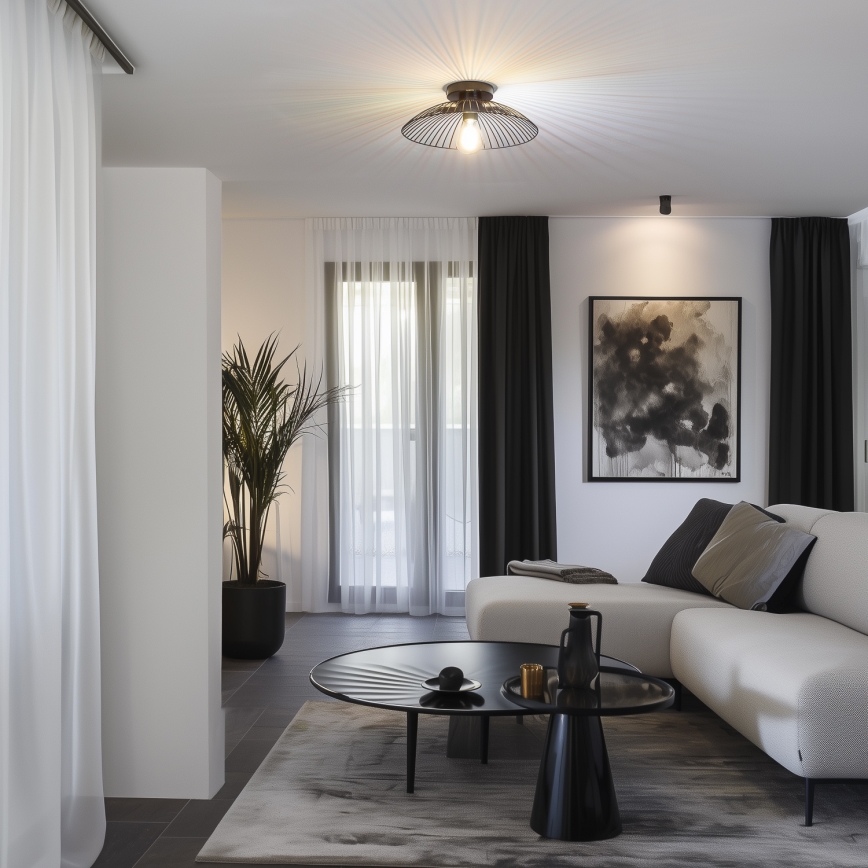 Brilagi - LED stropna nadometna svetilka CERIA WIRE 1xE27/40W/230V pr. 26 cm črna