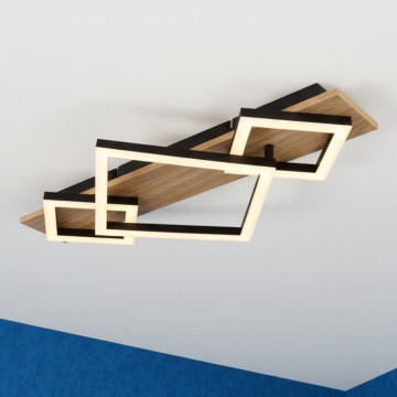 Brilagi - LED stropna svetilka ALSON LED/24W/230V Ø 29,5 cm, hrast