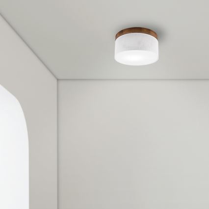 Brilagi - LED Stropna svetilka BELLADONNA 1xE27/15W/230V pr. 30 cm bela/hrast češnja