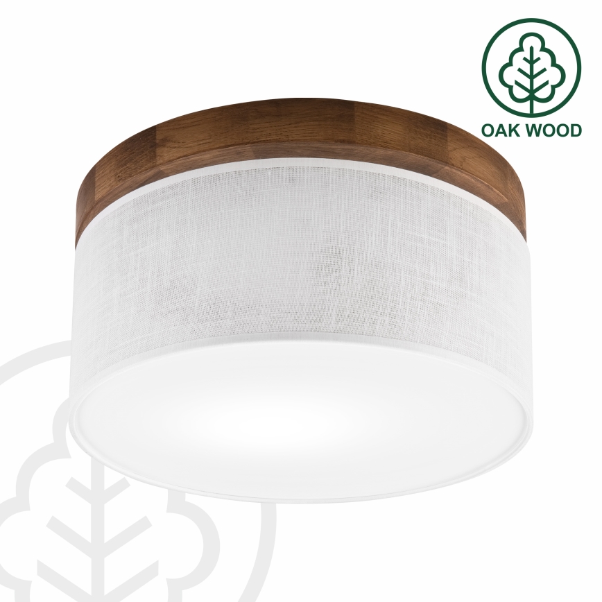 Brilagi - LED Stropna svetilka BELLADONNA 1xE27/15W/230V pr. 30 cm bela/hrast češnja