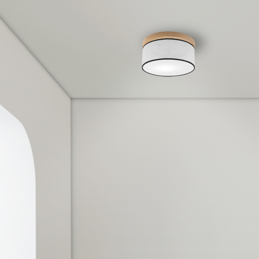 Brilagi - LED Stropna svetilka BELLADONNA 1xE27/15W/230V pr. 30 cm bela/hrast