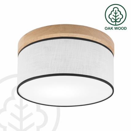 Brilagi - LED Stropna svetilka BELLADONNA 1xE27/15W/230V pr. 30 cm bela/hrast