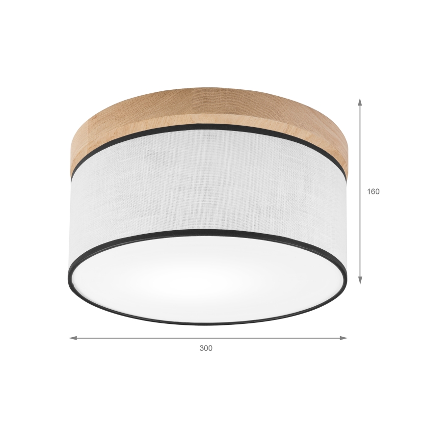 Brilagi - LED Stropna svetilka BELLADONNA 1xE27/15W/230V pr. 30 cm bela/hrast