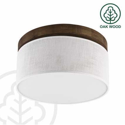 Brilagi - LED Stropna svetilka BELLADONNA 1xE27/15W/230V pr. 30 cm bela/hrast oreh