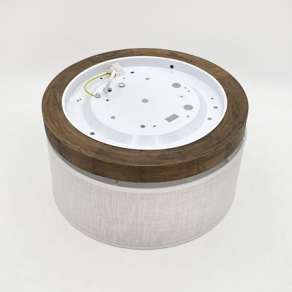 Brilagi - LED Stropna svetilka BELLADONNA 1xE27/15W/230V pr. 30 cm bela/hrast oreh
