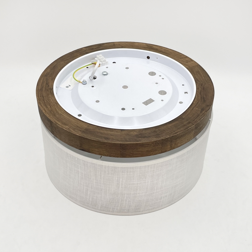 Brilagi - LED Stropna svetilka BELLADONNA 1xE27/15W/230V pr. 30 cm bela/hrast oreh
