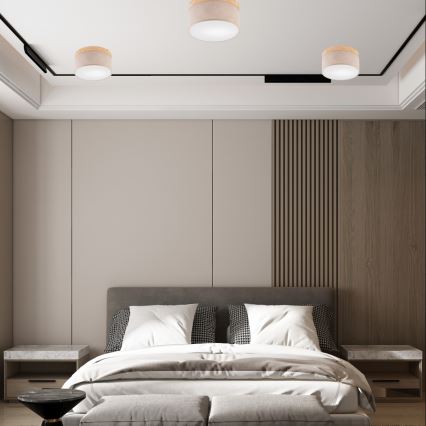Brilagi - LED Stropna svetilka BELLADONNA 1xE27/15W/230V pr. 30 cm bež/bor