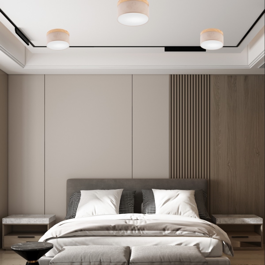 Brilagi - LED Stropna svetilka BELLADONNA 1xE27/15W/230V pr. 30 cm bež/bor
