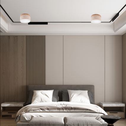 Brilagi - LED Stropna svetilka BELLADONNA 1xE27/15W/230V pr. 30 cm bež/hrast