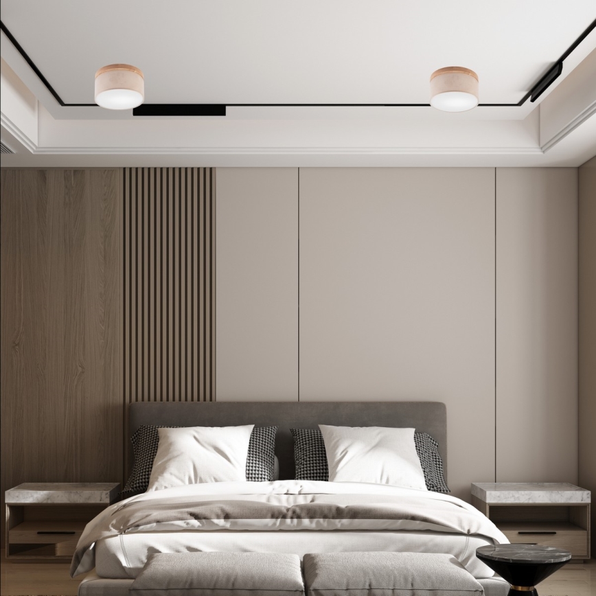 Brilagi - LED Stropna svetilka BELLADONNA 1xE27/15W/230V pr. 30 cm bež/hrast