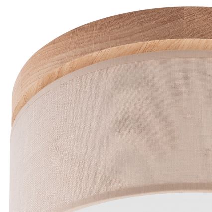 Brilagi - LED Stropna svetilka BELLADONNA 1xE27/15W/230V pr. 30 cm bež/hrast