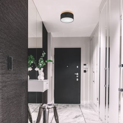 Brilagi - LED Stropna svetilka BELLADONNA 1xE27/15W/230V pr. 30 cm črna/bor