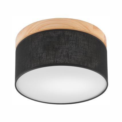 Brilagi - LED Stropna svetilka BELLADONNA 1xE27/15W/230V pr. 30 cm črna/bor