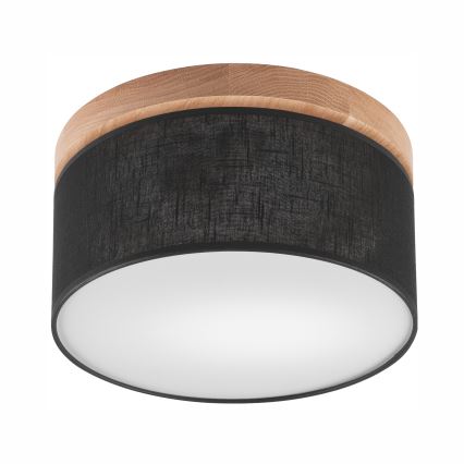 Brilagi - LED Stropna svetilka BELLADONNA 1xE27/15W/230V pr. 30 cm črna/hrast