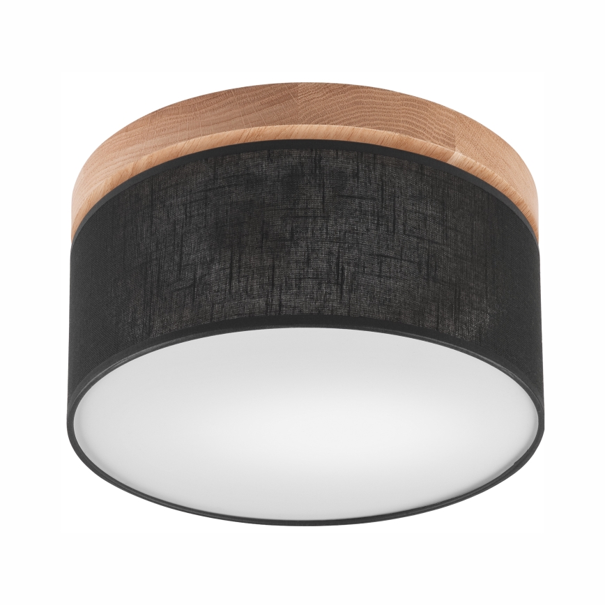 Brilagi - LED Stropna svetilka BELLADONNA 1xE27/15W/230V pr. 30 cm črna/hrast