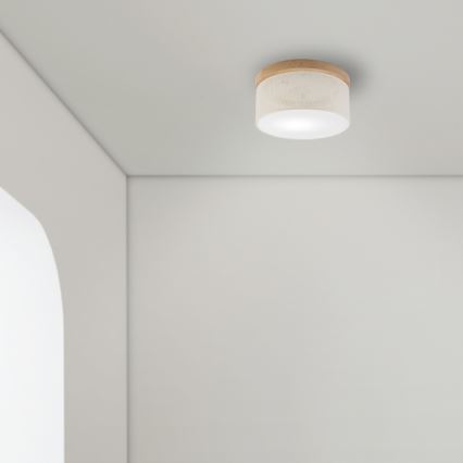 Brilagi - LED Stropna svetilka BELLADONNA 1xE27/15W/230V pr. 30 cm krem barva/hrast