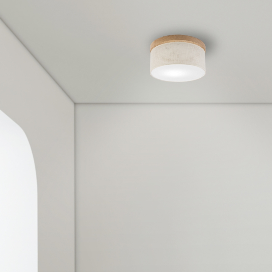 Brilagi - LED Stropna svetilka BELLADONNA 1xE27/15W/230V pr. 30 cm krem barva/hrast