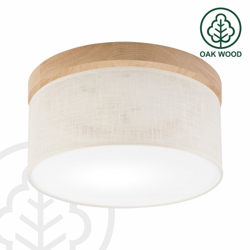 Brilagi - LED Stropna svetilka BELLADONNA 1xE27/15W/230V pr. 30 cm krem barva/hrast