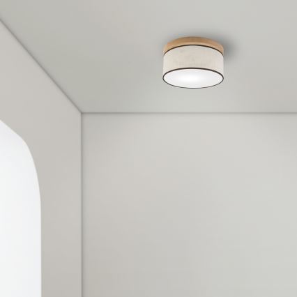 Brilagi - LED Stropna svetilka BELLADONNA 1xE27/15W/230V pr. 30 cm krem barva/hrast