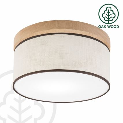 Brilagi - LED Stropna svetilka BELLADONNA 1xE27/15W/230V pr. 30 cm krem barva/hrast