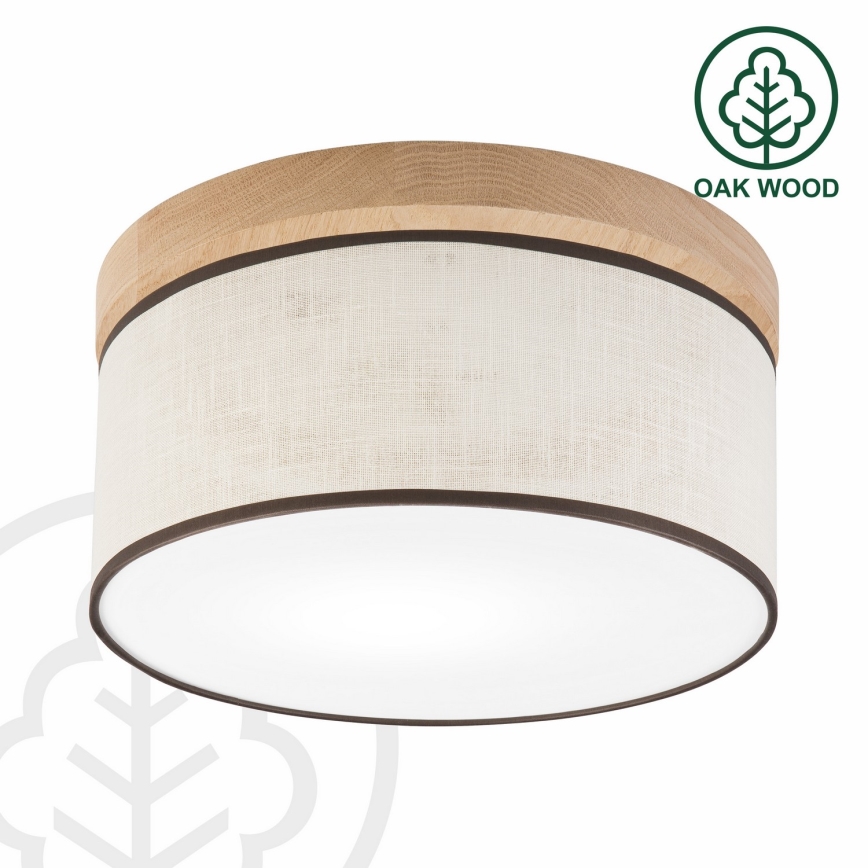 Brilagi - LED Stropna svetilka BELLADONNA 1xE27/15W/230V pr. 30 cm krem barva/hrast