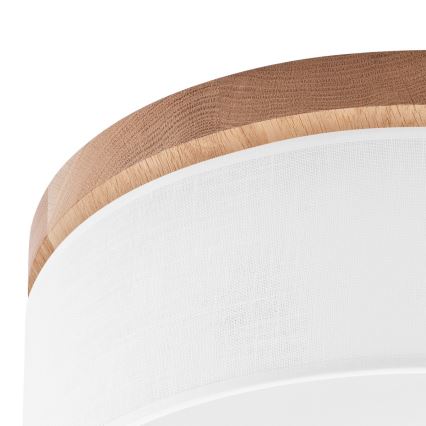 Brilagi - LED Stropna svetilka BELLADONNA 2xE27/15W/230V pr. 40 cm bela/hrast