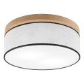 Brilagi - LED Stropna svetilka BELLADONNA 2xE27/15W/230V pr. 40 cm bela/hrast