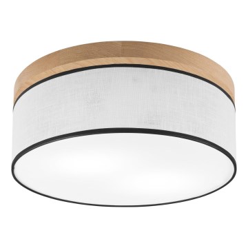 Brilagi - LED Stropna svetilka BELLADONNA 2xE27/15W/230V pr. 40 cm bela/hrast