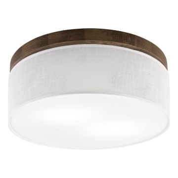 Brilagi - LED Stropna svetilka BELLADONNA 2xE27/15W/230V pr. 40 cm bela/hrast oreh