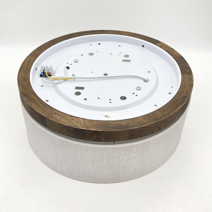 Brilagi - LED Stropna svetilka BELLADONNA 2xE27/15W/230V pr. 40 cm bela/hrast oreh