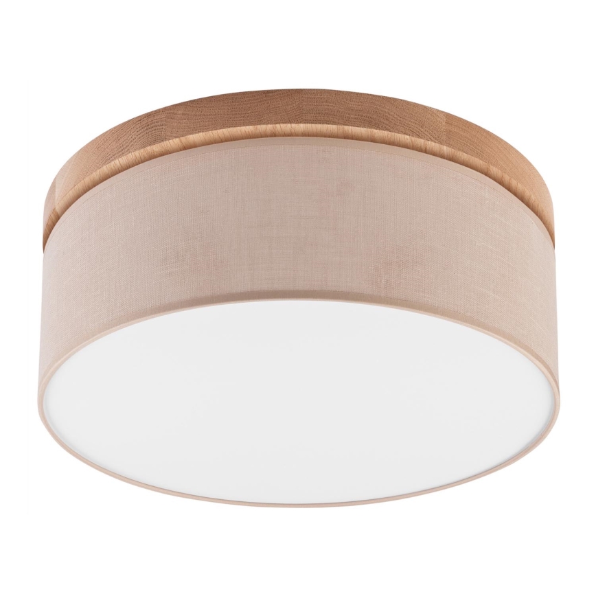 Brilagi - LED Stropna svetilka BELLADONNA 2xE27/15W/230V pr. 40 cm bež/hrast