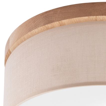 Brilagi - LED Stropna svetilka BELLADONNA 2xE27/15W/230V pr. 40 cm bež/hrast