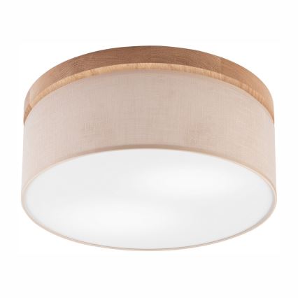 Brilagi - LED Stropna svetilka BELLADONNA 2xE27/15W/230V pr. 40 cm bež/hrast