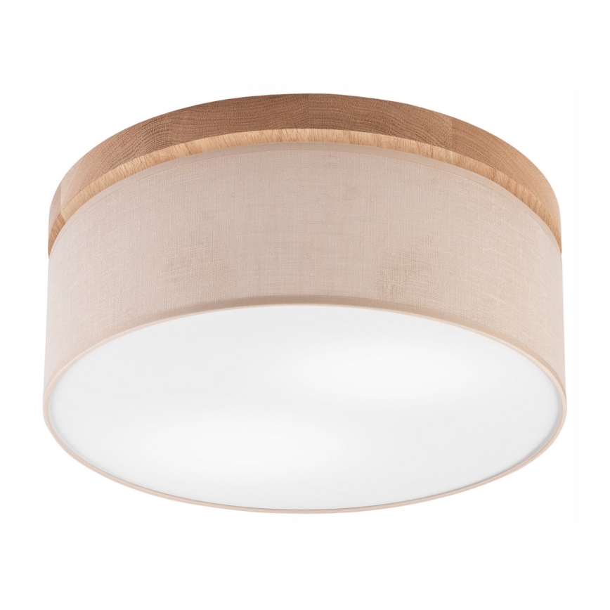 Brilagi - LED Stropna svetilka BELLADONNA 2xE27/15W/230V pr. 40 cm bež/hrast