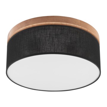 Brilagi - LED Stropna svetilka BELLADONNA 2xE27/15W/230V pr. 40 cm črna/hrast