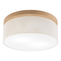 Brilagi - LED Stropna svetilka BELLADONNA 2xE27/15W/230V pr. 40 cm krem barva/hrast