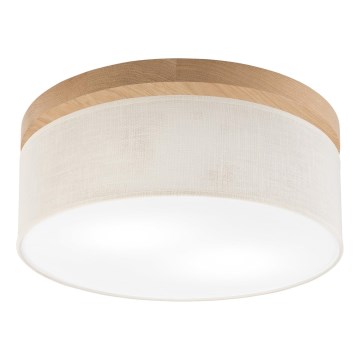 Brilagi - LED Stropna svetilka BELLADONNA 2xE27/15W/230V pr. 40 cm krem barva/hrast