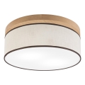 Brilagi - LED Stropna svetilka BELLADONNA 2xE27/15W/230V pr. 40 cm krem barva/hrast