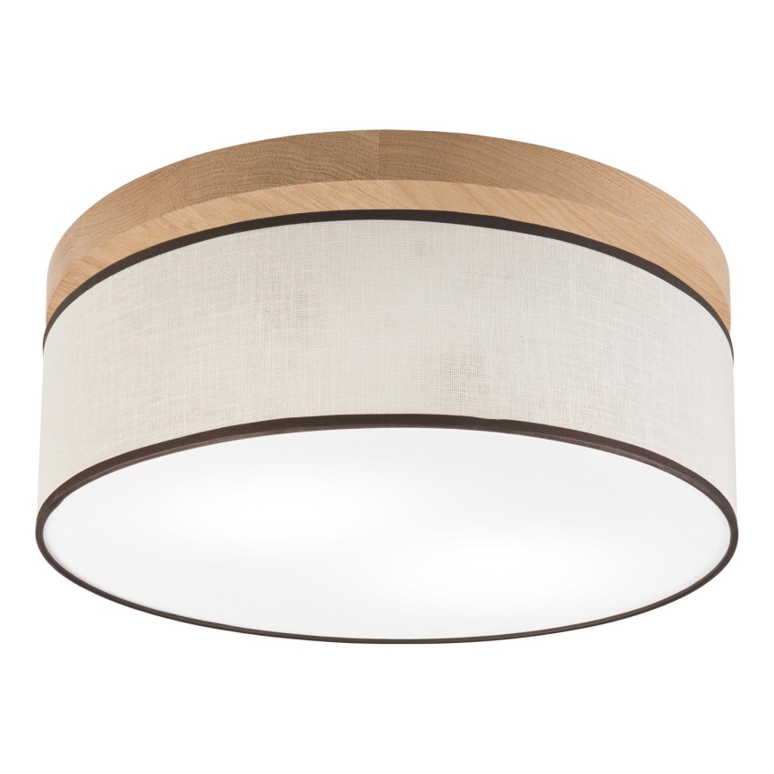 Brilagi - LED Stropna svetilka BELLADONNA 2xE27/15W/230V pr. 40 cm krem barva/hrast