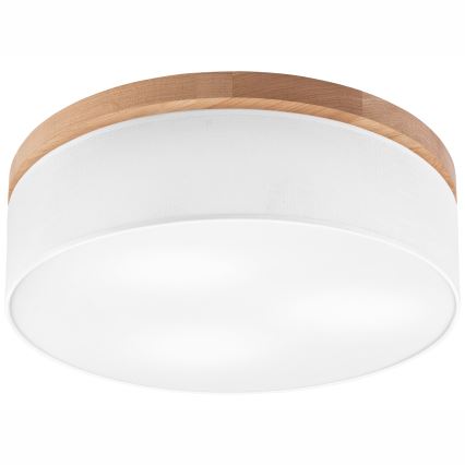 Brilagi - LED Stropna svetilka BELLADONNA 3xE27/15W/230V pr. 50 cm bela/hrast