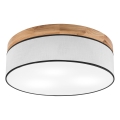Brilagi - LED Stropna svetilka BELLADONNA 3xE27/15W/230V pr. 50 cm bela/hrast