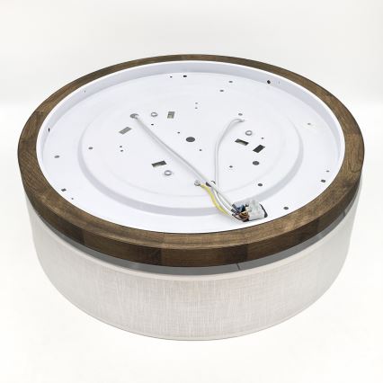 Brilagi - LED Stropna svetilka BELLADONNA 3xE27/15W/230V pr. 50 cm bela/hrast oreh
