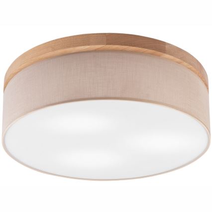 Brilagi - LED Stropna svetilka BELLADONNA 3xE27/15W/230V pr. 50 cm bež/hrast