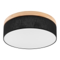 Brilagi - LED Stropna svetilka BELLADONNA 3xE27/15W/230V pr. 50 cm črna/bor